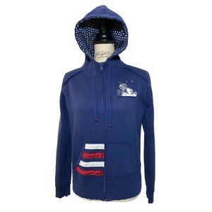 Disney Parks Authentic Original Star Pattern & Studded Jacket  Size S Navy Blue